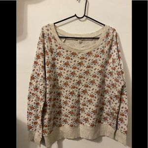 Floral pullover sweater